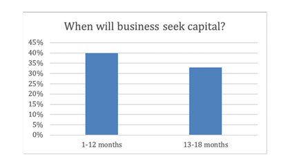 BDO graph showing when will business seek capital