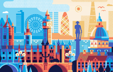 london skyline graphic