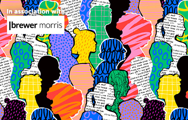 Many different heads shown in a graphical illustration