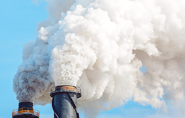 Chimney pumping out smoke