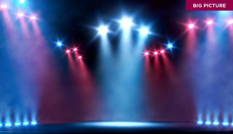 stage lights on a spotlight