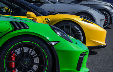 cars lined up 
