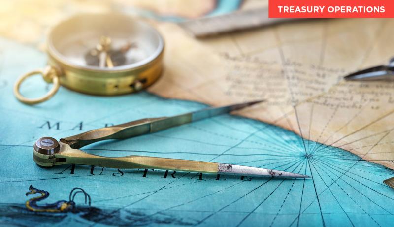 compass over a nautucal map