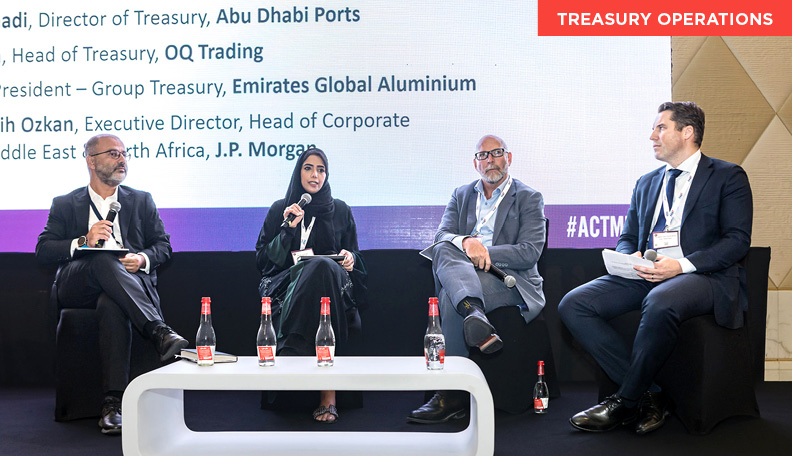 Toby Shore, VP of group treasury at Emirates Global Aluminium (EGA) (pictured centre right) at ACT's METS