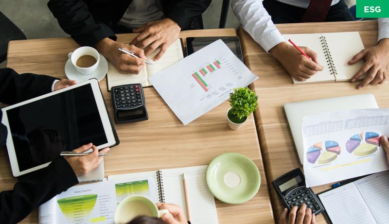 Planning finance products surrounded by greenery