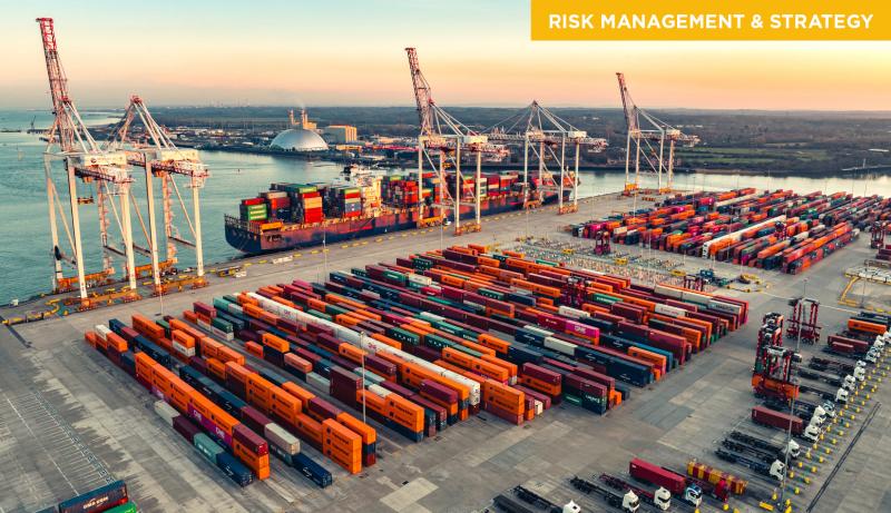 cargo containers at port 