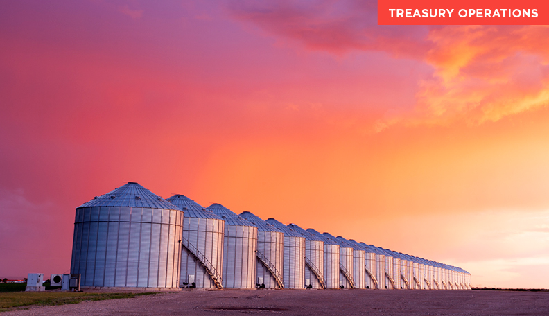 Silos on a Canadian farm