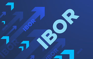 Illustration of upward arrows with the word IBOR