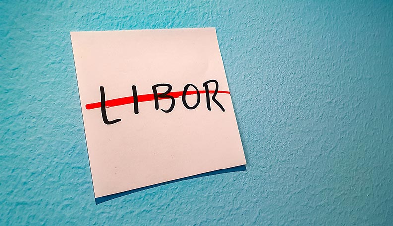 Image of a Post-it note containing the word ‘LIBOR’ crossed out