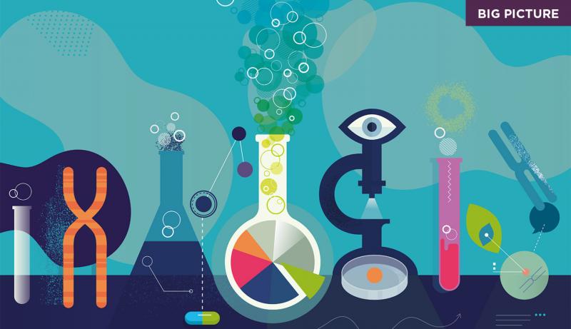 Graphic of chemistry experiment