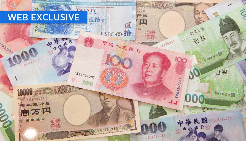 Image of Asian currency notes