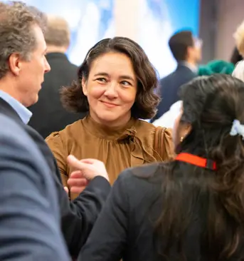 Association of Corporate Treasurers' members networking at a treasury conference