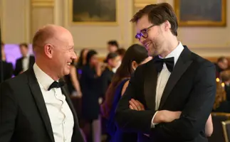 Association of Corporate Treasurers' members networking at a treasury dinner and awards evening in black tie